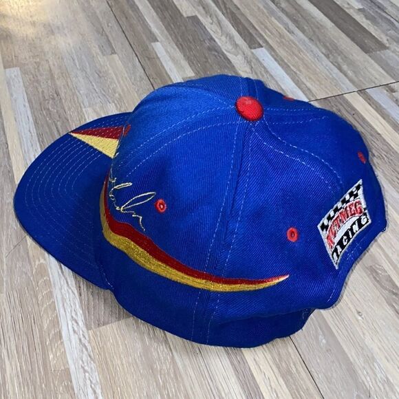 NASCAR hat vintage race Nutmeg cap 90s Blue Jeff Gordon #24 Snapback Cap color - Picture 8 of 10